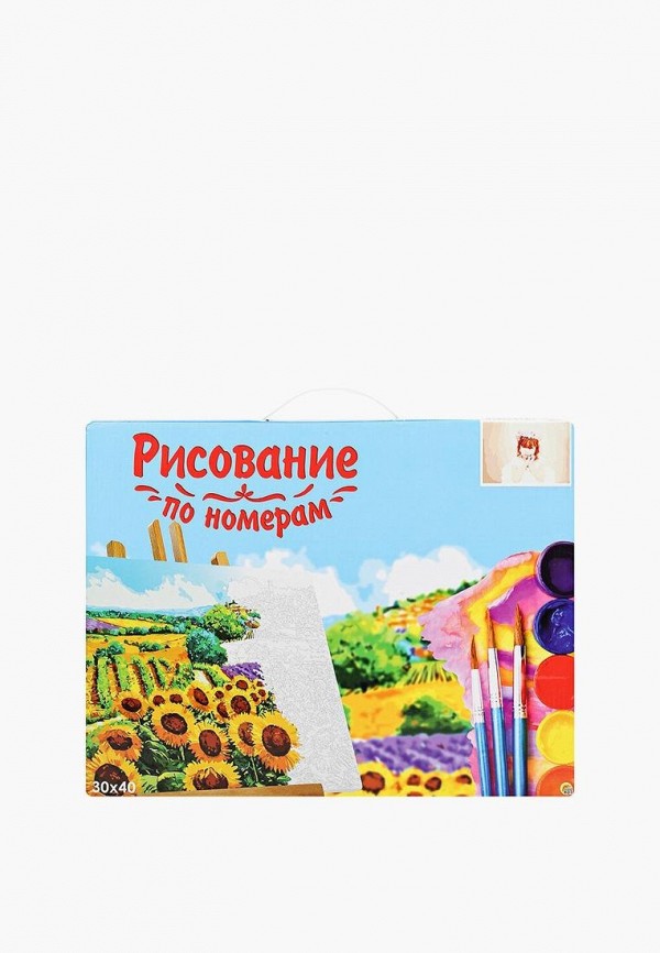 Набор для творчества Рыжий Кот холст с красками 30х40 см. по номерам. ЗАДУМЧИВЫЙ АНГЕЛОЧЕК.