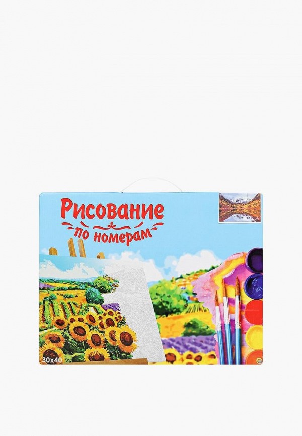 Набор для творчества Рыжий Кот холст с красками 30х40 см. по номерам. ЗАВОРАЖИВАЮЩИЙ ПЕЙЗАЖ.