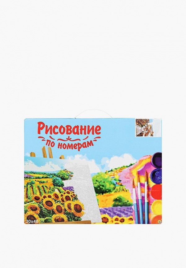 Набор для творчества Рыжий Кот Холст с красками 30х40 см. по номерам. ЛЕСТНИЦА К МАЯКУ.