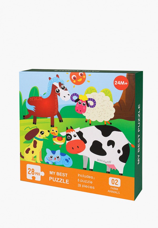 

Игрушка Рыжий Кот, Разноцветный, деревянная рамка-вкладыш "ФЕРМА", 25х25 см