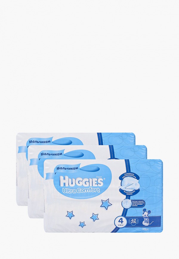 

Подгузники Huggies, Разноцветный, Ultra Comfort для мальчиков 4 (8-14кг), 126 шт.
