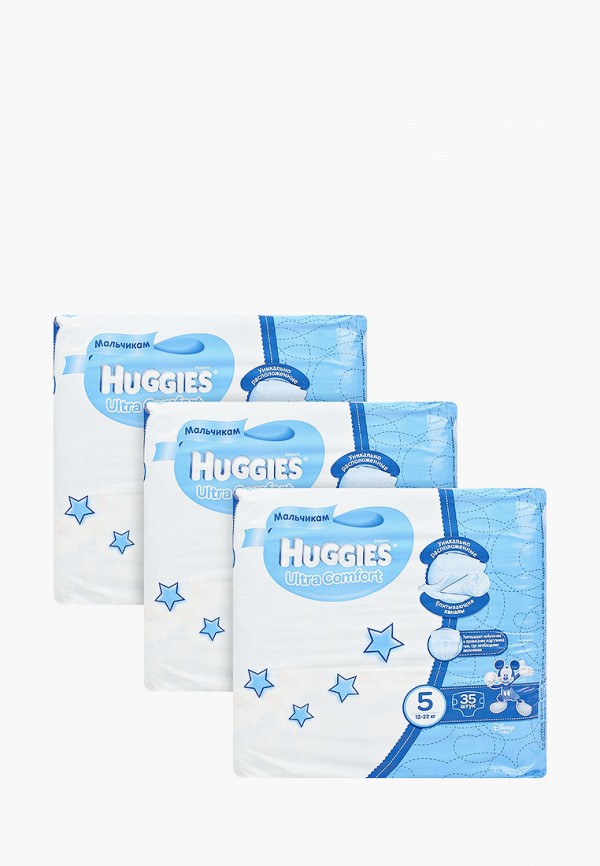 

Подгузники Huggies, Разноцветный, Ultra Comfort для мальчиков 5 (12-22кг), 105 шт.