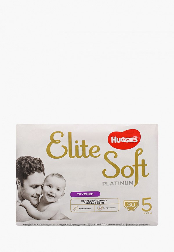 

Подгузники-трусики Huggies, Разноцветный, Elite Sof Платинум 5 (12-17 кг) 30шт