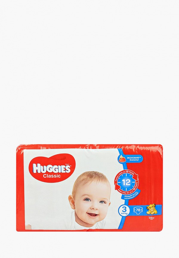 

Подгузники Huggies, Белый, Classic, размер 3 (4-9 кг), 78 шт.