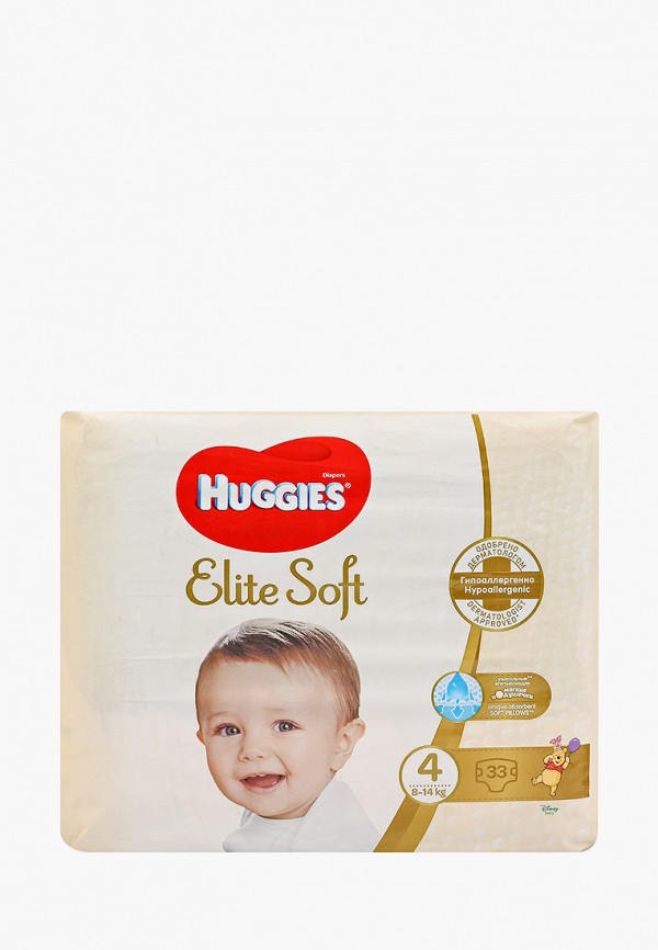 

Подгузники Huggies, Белый, Elite Soft, 4 размер (8-14 кг), 33 шт.
