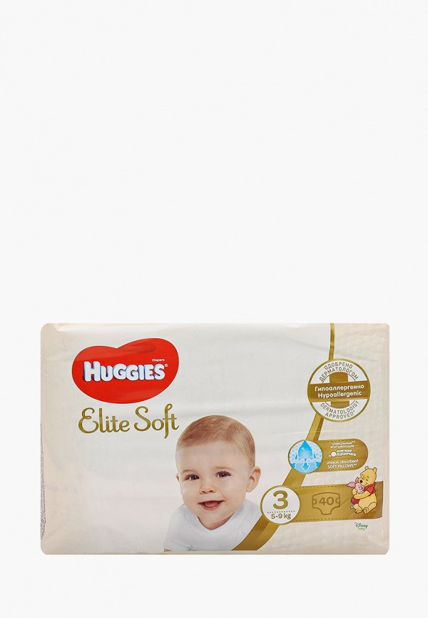 

Подгузники Huggies, Разноцветный, Elite Soft 3 (5-9кг), 40 шт.