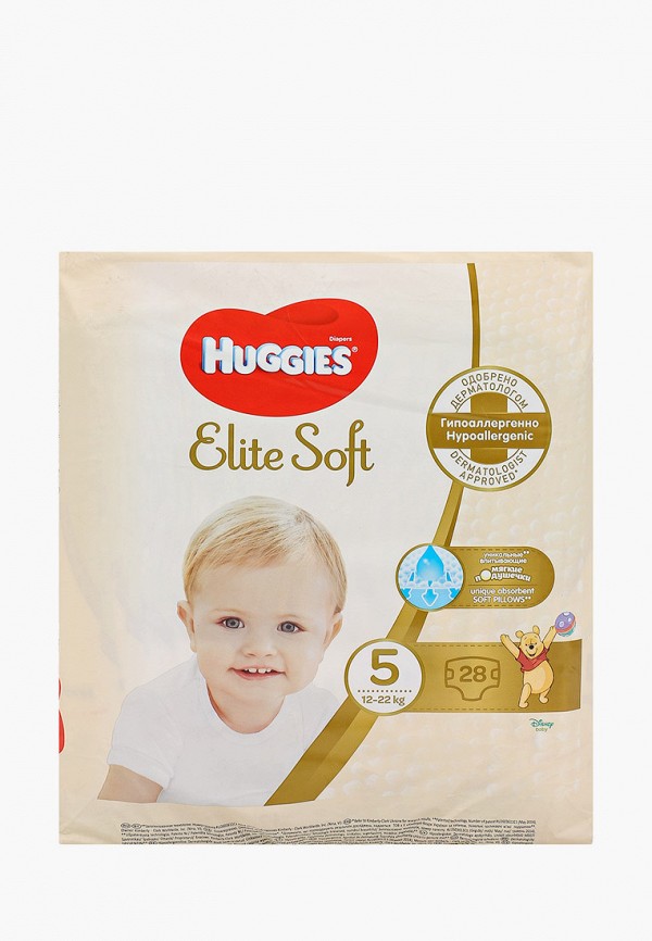 

Подгузники Huggies, Разноцветный, Elite Soft 5 (12-22кг), 28 шт.