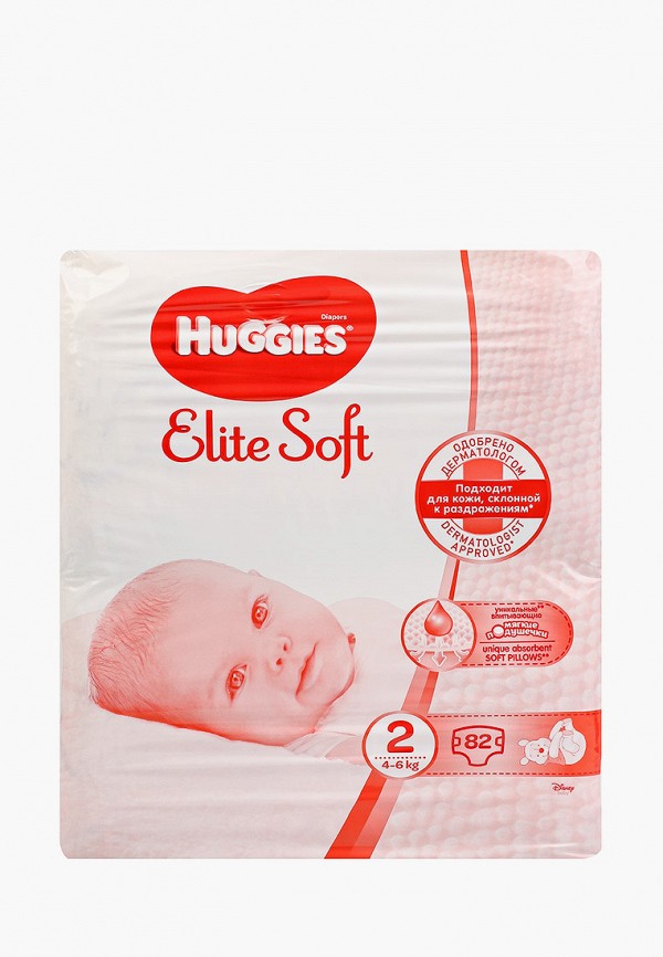

Подгузники Huggies, Белый, Elite Soft, 2 размер (4-6 кг), 164 шт.