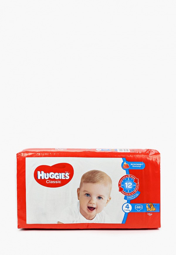 

Подгузники Huggies, Белый, Classic, размер 4 (7-18 кг), 68 шт.