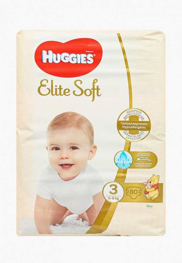 

Подгузники Huggies, Разноцветный, Elite Soft 3 (5-9 кг) 80 шт.