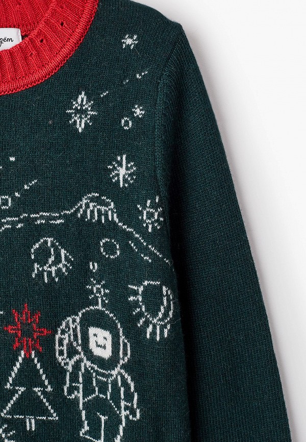 Джемпер Снег Идёт зеленый, размер 104, фото 3