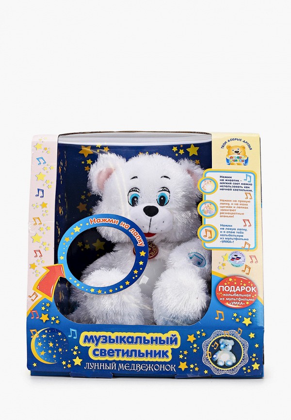 

Игрушка интерактивная Мульти-Пульти, Белый, «Лунный мишка», игрушка-ночник, h 38 см