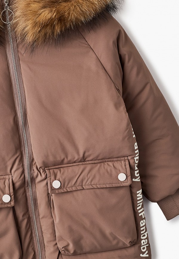 Куртка для девочки утепленная Fadjo цвет коричневый  Фото 3