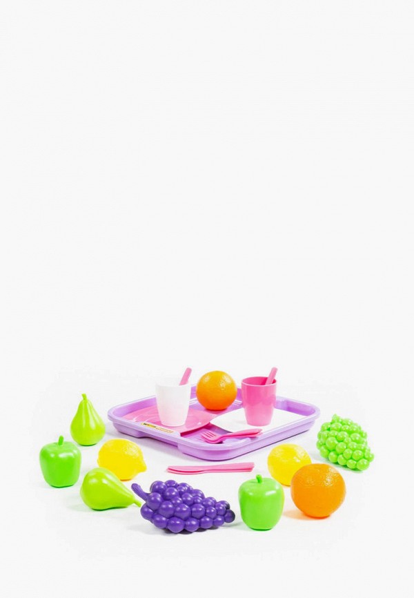 

Набор игровой Palau Toys, Разноцветный, продукты №2 с посудкой и подносом