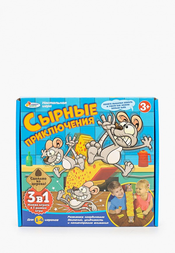 

Игра настольная Играем Вместе, Разноцветный, "Сырные приключения"