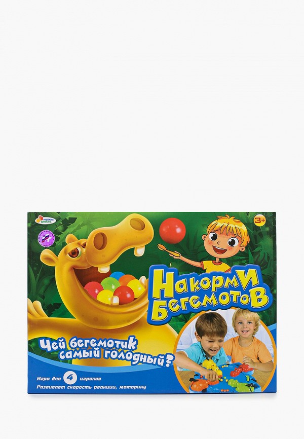 

Игра настольная Играем Вместе, Разноцветный, Накорми бегемотов