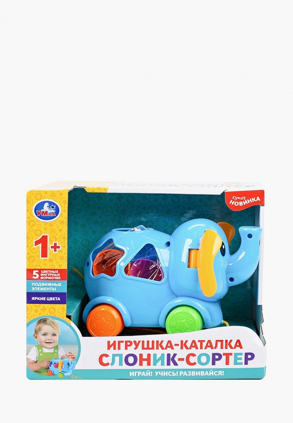 

Игрушка интерактивная Умка, Разноцветный, -каталка «Слоник-сортер»