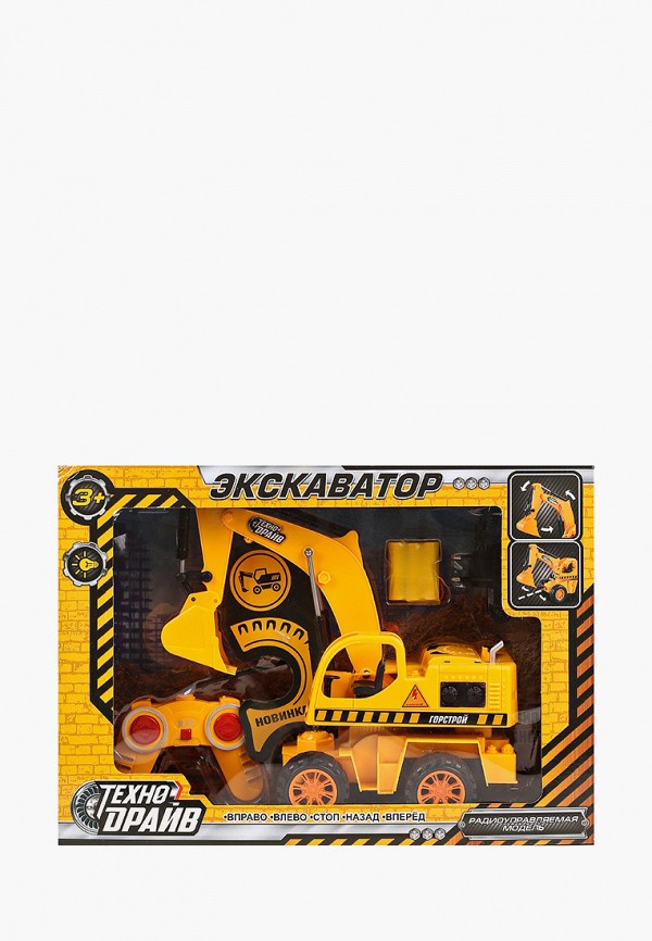 

Игрушка Технодрайв, Оранжевый, "Эскаватор"