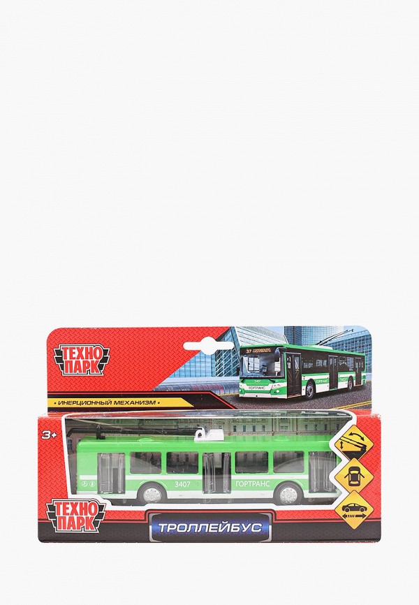 

Игрушка Технопарк, Зеленый, троллейбус