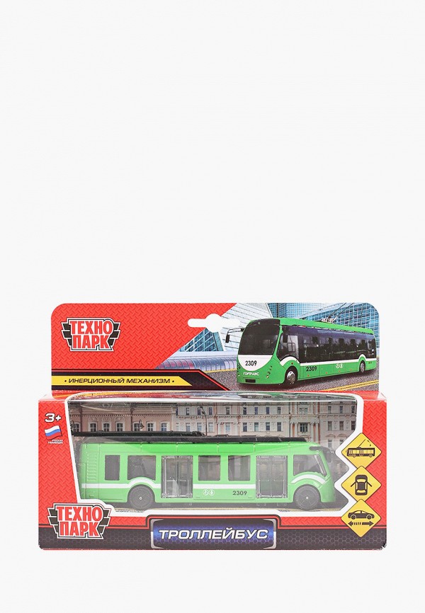 

Игрушка Технопарк, Зеленый, троллейбус