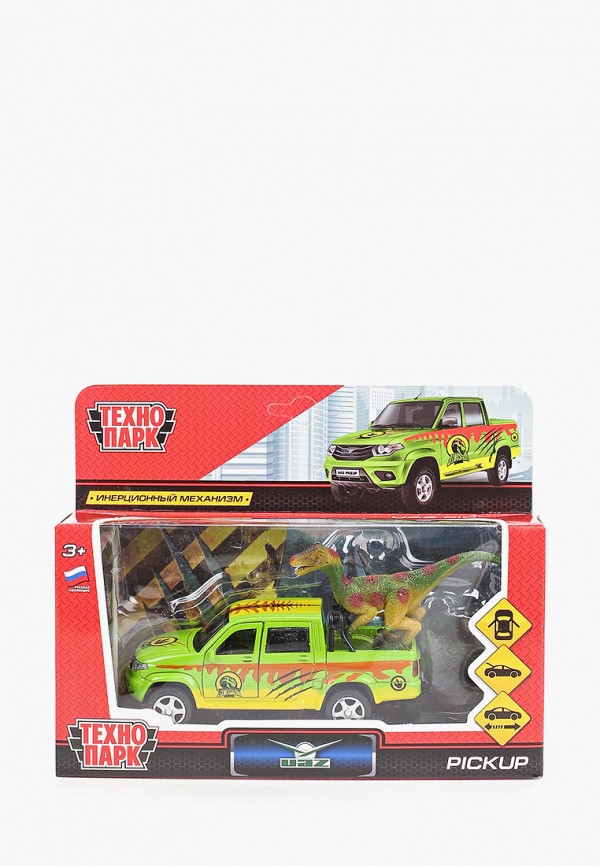 

Набор игровой Технопарк, Разноцветный, машина UAZ PICKUP САФАРИ с динозавром