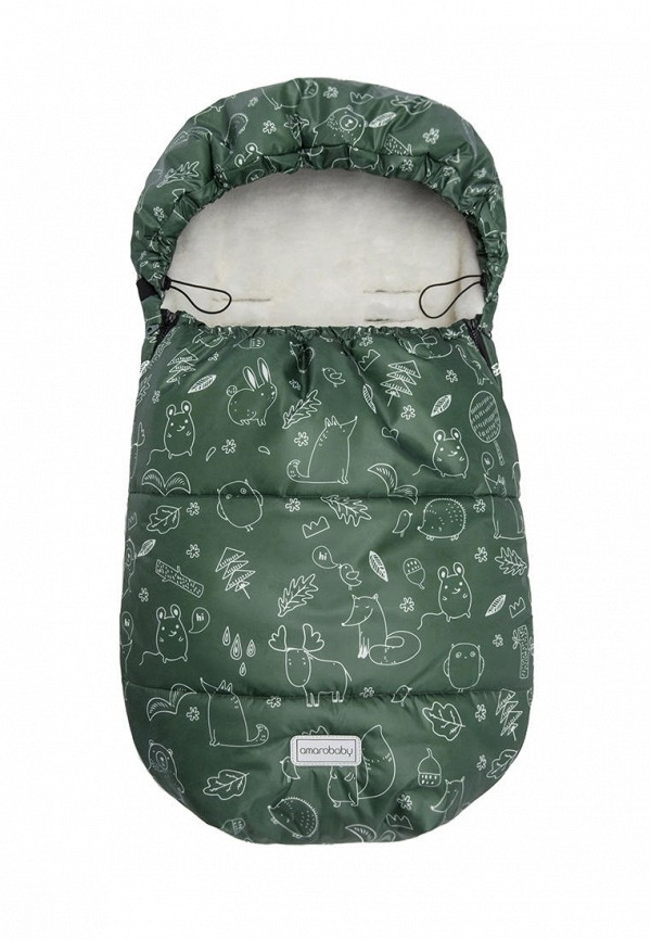 

Конверт Amarobaby, Зеленый, Snowy Baby Зверята, 85 см.