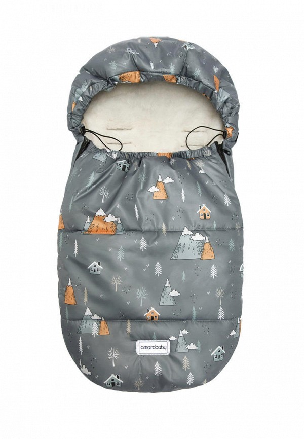 

Конверт Amarobaby, Серый, Snowy Baby Горы, 85 см.
