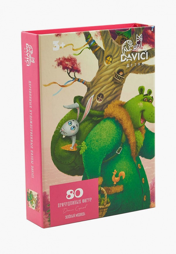 

Пазл Davici, Разноцветный, Зеленый медведь,80 деталей