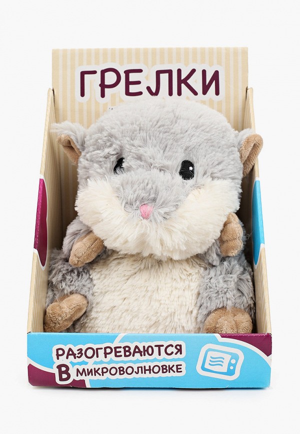

Игрушка мягкая Warmies, Серый, грелка Серый Хомяк