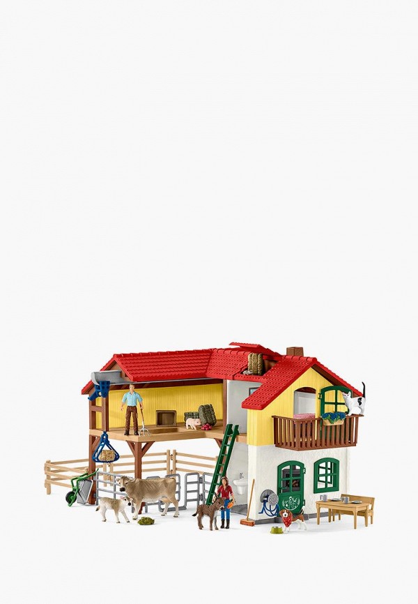 

Набор игровой Schleich, Разноцветный, Ферма с хлевом и животными