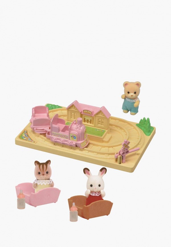 

Набор игровой Sylvanian Families, Разноцветный, Малыши на аттракционе Железная дорога