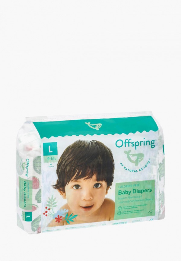 

Подгузники Offspring, Разноцветный, Арбузы, L (9-13 кг) 36 шт.