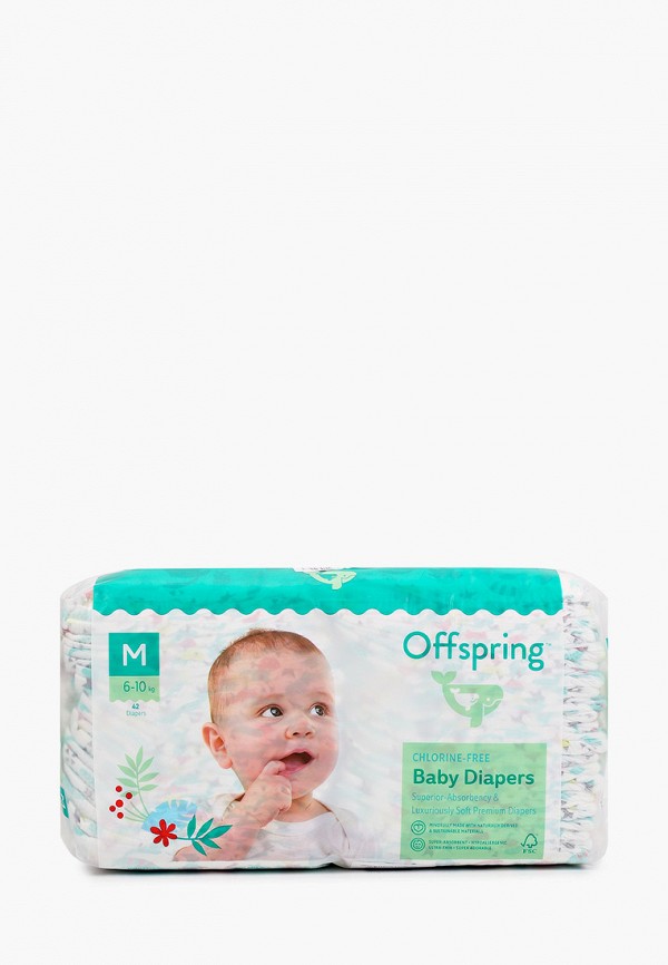 

Подгузники Offspring, Разноцветный, Котики, M (6-10 кг) 42 шт.