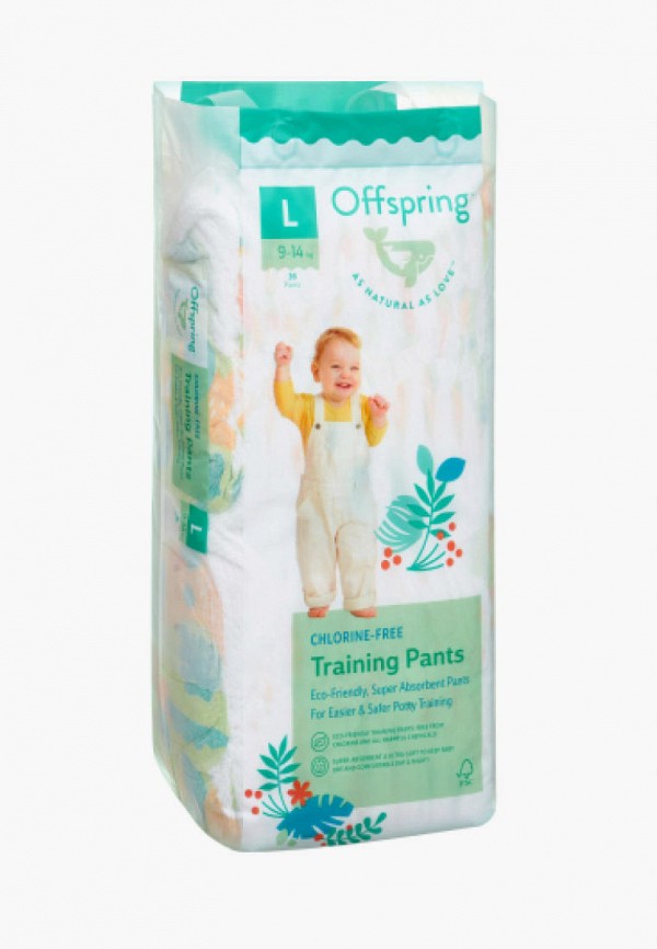 

Подгузники-трусики Offspring, Разноцветный, Лес, L (9-14 кг) 36 шт.