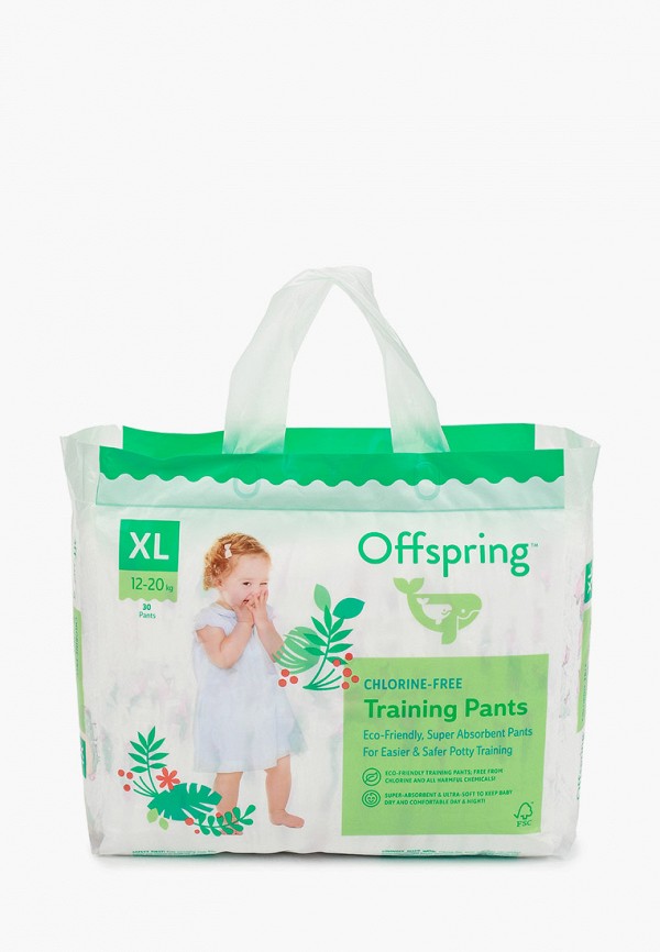 

Подгузники-трусики Offspring, Белый, Совы, XL (12-20 кг) 30 шт.