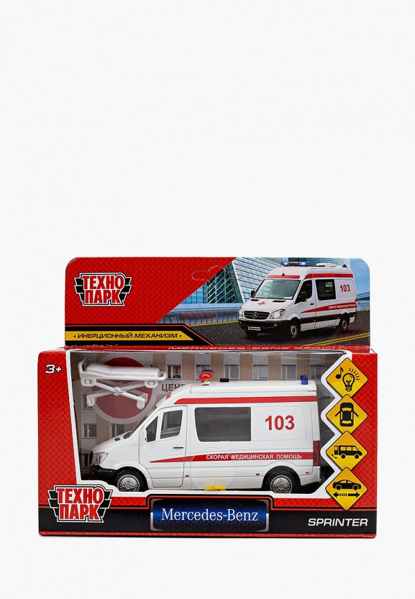 

Игрушка Технопарк, Белый, Mercedes-Benz Sprinter. Скорая помощь