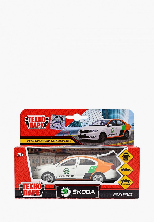 

Игрушка Технопарк, Белый, Skoda Rapid. Каршеринг