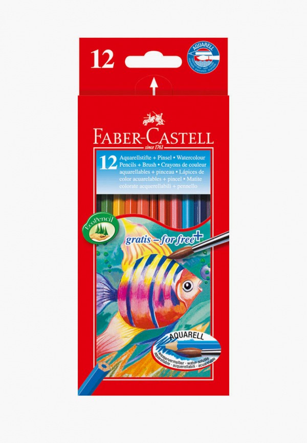 

Набор карандашей Faber-Castell, Разноцветный, акварельные, 12 цв. + кисть
