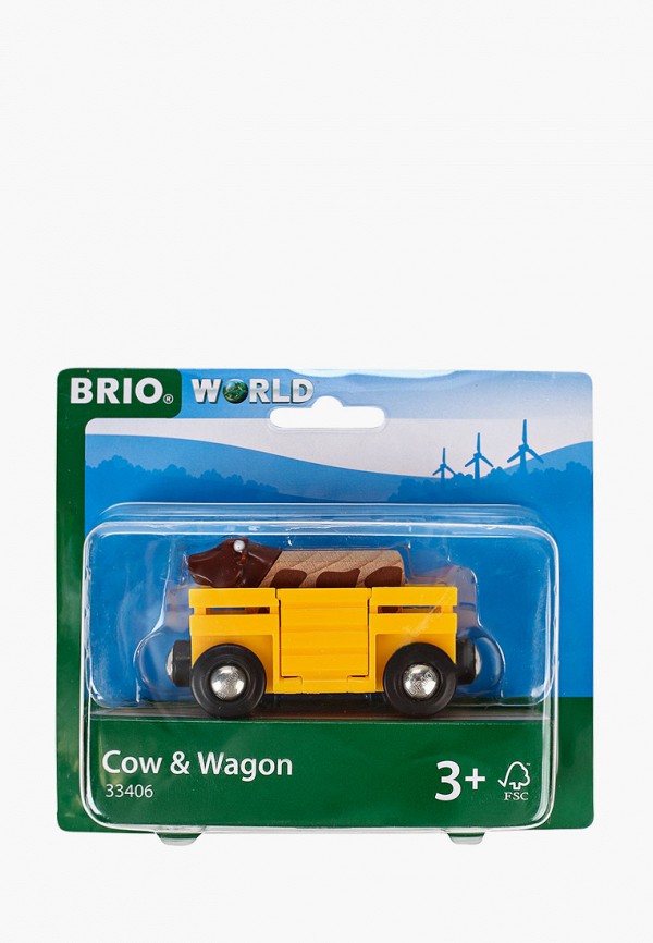 

Набор игровой Brio, Желтый, BRIO "Вагон с коровой"
