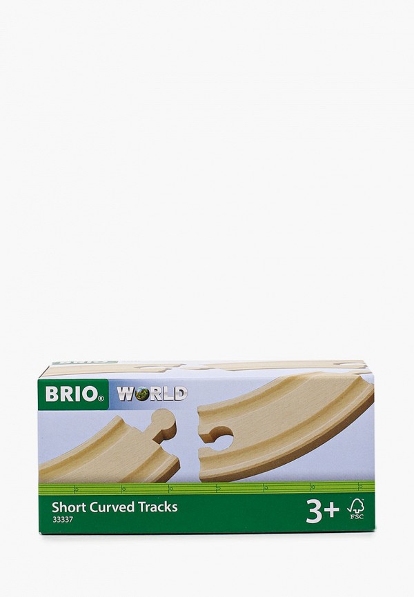 

Конструктор Brio, Бежевый, ж/д полотно, закругленное, длина 9 см