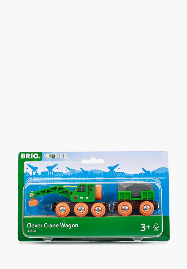 

Набор игровой Brio, Зеленый, Вагон-подъемный кран
