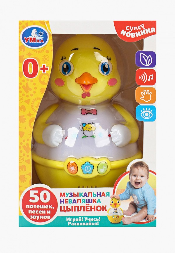 

Игрушка интерактивная Умка, Желтый, неваляшка
