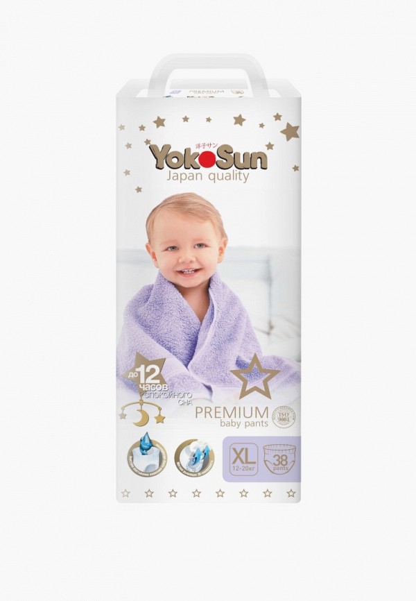 

Подгузники-трусики Yokosun, Белый, Premium XL (12-20 кг), 38 шт.