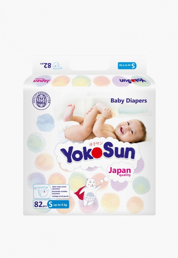 

Подгузники Yokosun, Белый, Comfort, размер S (до 6 кг), 82 шт.