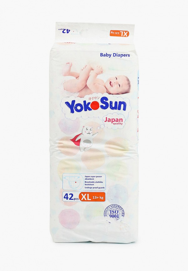 

Подгузники Yokosun, Белый, Comfort на липучках XL (12-20 кг), 42 шт.