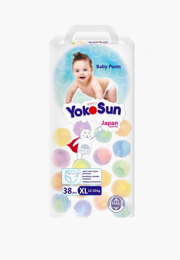 

Подгузники-трусики Yokosun, Белый, Comfort размер XL (12-20 кг), 38 шт.