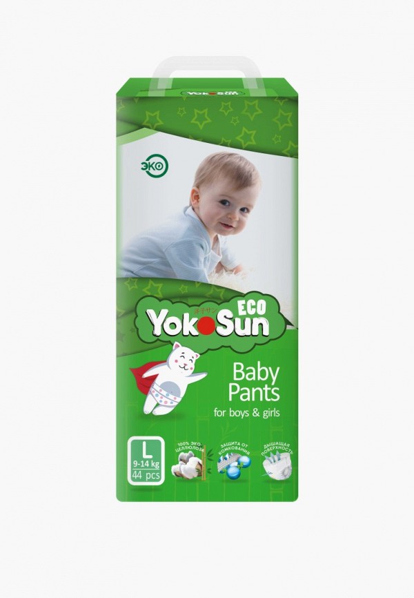 

Подгузники-трусики Yokosun, Белый, Eco размер L (9-14 кг), 44 шт.