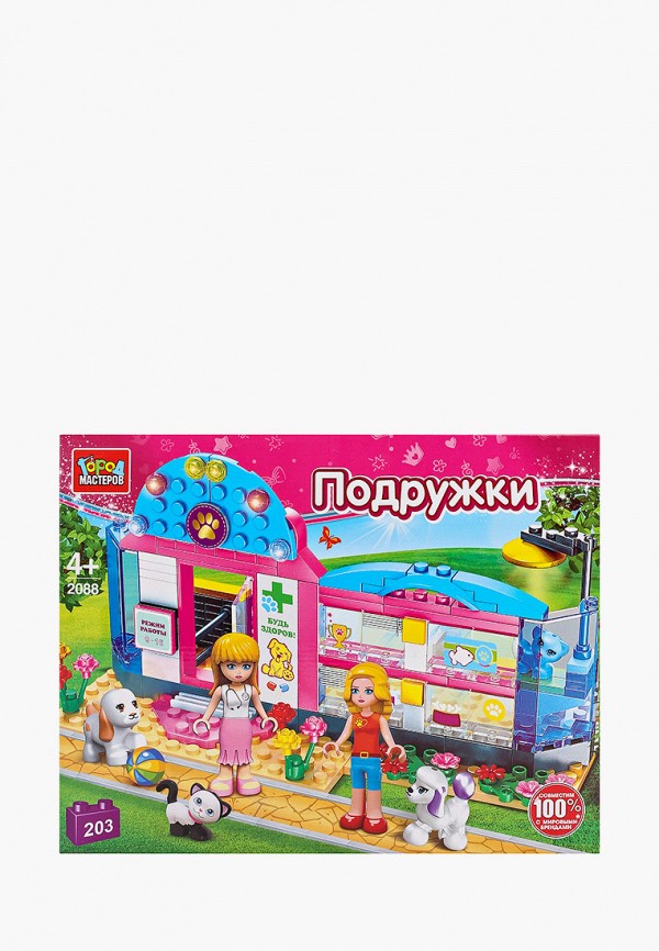 

Конструктор Город Мастеров, Разноцветный, "Ветеринарная клиника", 203 детали