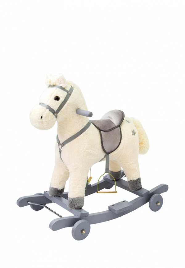 

Игрушка Amarobaby, Белый, Лошадка каталка-качалка (Prime), с колесами, 63x35x60 см