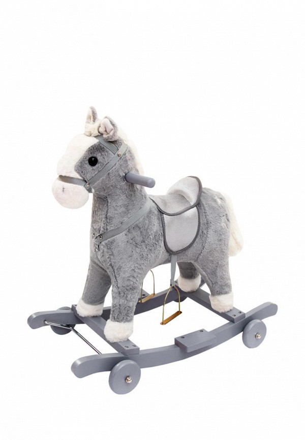 

Игрушка Amarobaby, Серый, Лошадка каталка-качалка (Prime), с колесами, 63x35x60 см